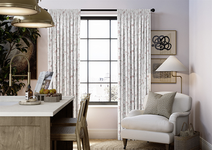 Floral Whimsy, Blush - Made to Measure Curtains - Image 3